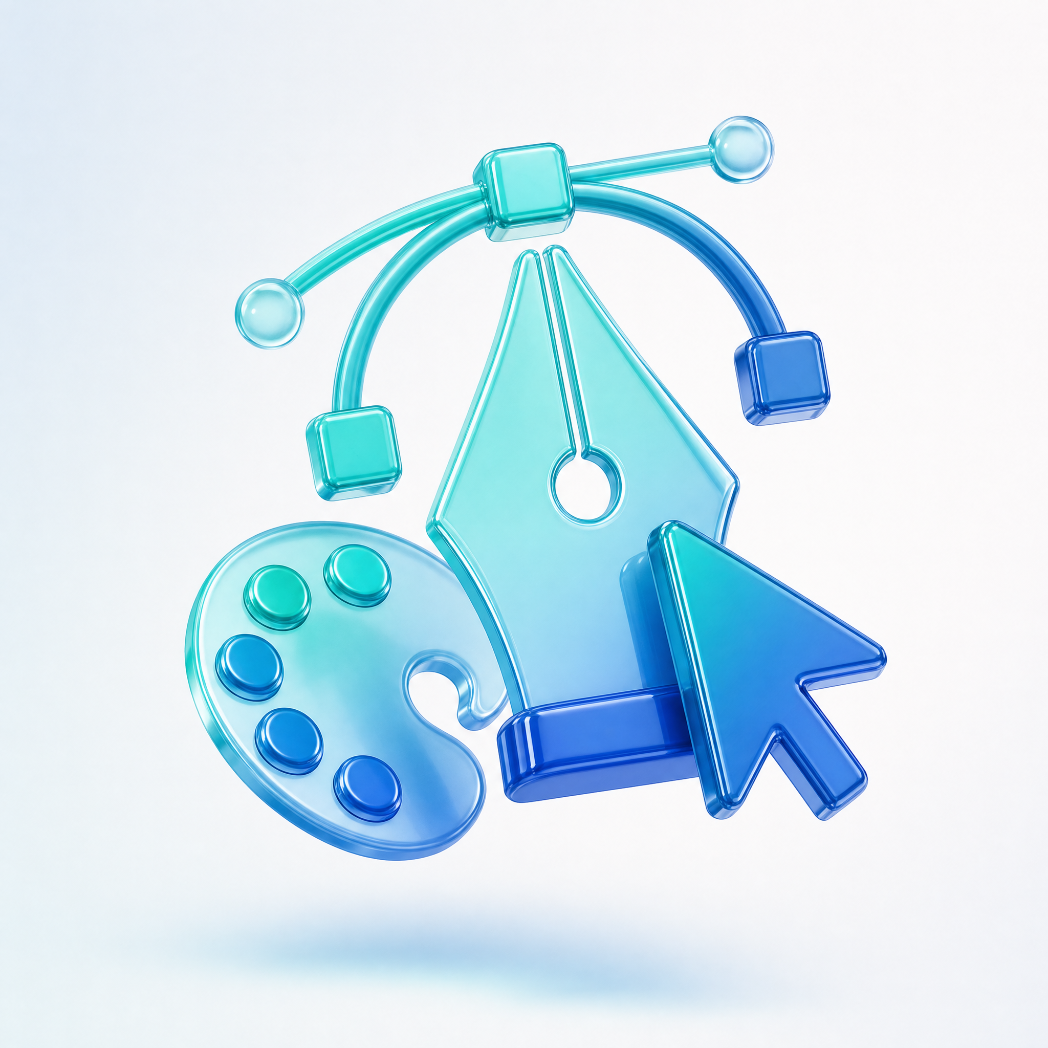 Illustration of clean graphic design with generous whitespace